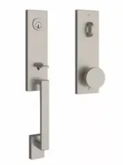 Baldwin EE.SEAxCON.CQE Seattle One Piece Single Cylinder Keyed - Satin Nickel
