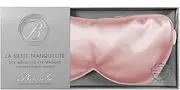 Branche Beauty Silk Eye Mask La Sieste Tranquillité - Stylish 100% 6A Silk 22 Momme Sleep Mask, Eye Cover, Shade Blindfold Sleeping Sleepover Mask for Luxury Sleep in Total Darkness (Blush)