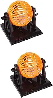 Generic 2pcs Machine Toy Bingo Machine Toy Plastic Simulation Desktop Game for Boys and Girls Interactive Party Bingo Game