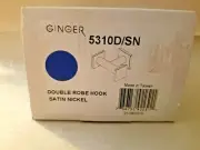 Ginger 5310D/SN Double Robe Hook Satin Nickel