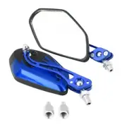 (Blue)Motorcycle Side Mirror Aluminum Alloy Motorcycle Rearview Mirror 2