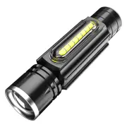 Bikight WL82 X9 LED+COB USB Charging Flashlight Zoomable 5 Modes LED Torch Flash Light Magnetic Attraction Waterproof Ou