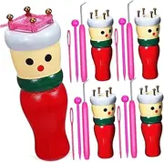 NUSITOU 4 Pcs Knitted Doll Set Knitter Knitting Kit French Knit Kit French Knitting Doll Weaving Machine Toy DIY Spool Crochet Loom Weaving Plaything DIY Knitting Kits Dolls Toys Wood