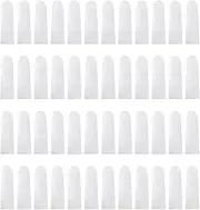 GSHLLO 200 Pcs Small Cloth Finger Cots Cotton Finger Sleeves Guards Fingertip Protective Cover Thumb Protector Finger Tips Breathable Fabric Finger Protectors