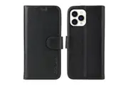 For iPhone 13 Pro Max Case iCoverLover Black Genuine Cow Leather Folio Cover