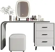 GFCVCSZDAS Dressing Table,n/a Leather Dressing Table Built-in Bedroom Closet Small Unit Dressing Table for Ladies