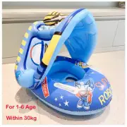Baby Swim Ring Inflatable Toddler Float Swimming Pool Water Seat with Canopy Toy