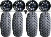 Fuel Lethal Blue 14" Wheels 27" MotoHammer Tires Kawasaki Mule Pro FXT KRX