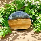 Round Ocean Wave Epoxy Coffee Table Console Bar Hallway Interior Furniture Decor