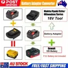 Battery Adapter For Dewalt 20V Convert To OZITO Makita Milwaukee Ryobi 18V Tools