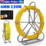 6mm 130M Fiberglass Wire Cable Running Rod Snake Fish Rodder Puller Flexi Lead ~
