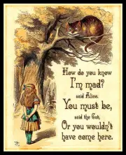 Alice in Wonderland Quote Classic Book Art Canvas Print FRIDGE MAGNET 6x8 Large