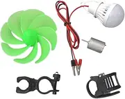Gbtdoface Mini Generator Motors,DIY Generator Motors Set,Mini Wind Turbine Motor Blade W/Bulb DIY Kit Power Alternative Energy Generator