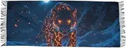 [AIXIWAWA] Leopard with Flame Women's Pashminas Scarf, Shawls Wrap Lightwight Tassel for Evening Dress Dinner Party, Multicolor