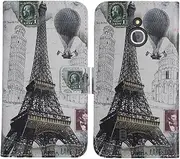 [TienJueShi] Eiffel Tower Book-Style Flip Leather Protector Case TPU Silicone Cover Skin Etui Wallet for Nokia 3310 4G 2.4 inch 2018