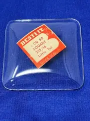 Convex Clock Glass - 2 15/16" Square W/rounded corners. New Old Stock