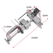 Mini Vise 360 Degrees Rotating Clamp-On Bench Vise Table 0-50MM w/ Rubber Cover