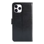 Black iPhone 15 Pro Max Leather Flip Wallet Case Card Cover