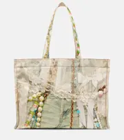 [Acne Studios] Acne Studios Logo trompe l'oeil canvas tote bag One Size white