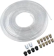 Brake Line Kit 3/16 Od 25ft Coiled Tube Fitting Kit for Car Easy to Use