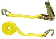 20 Pack, CTDUSA 1.5" x 16' Ratchet Strap, Double J Wire Hook On Both Ends.