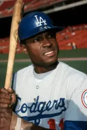 Manny Mota Los Angeles Dodgers poses for this photo prior to the - 1976 Photo