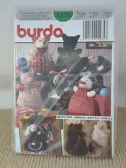 Burda Stuffed Soft Toys Animals Pattern 4235 UNCUT