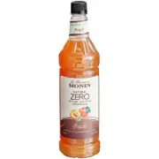 Monin Premium Zero Calorie Natural Peach Flavoring Syrup 1 Liter 544SYPFD036F