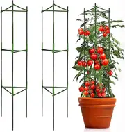 2 Sets Tomato Supports Cages,Cucumber Cage for Garden Plant Support, Multifunctional Plant Cages Tomato Trellis Stake with Adjustable Arms