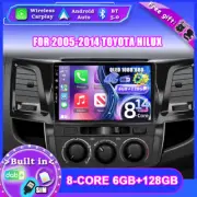 4G FOR 2005-2015 TOYOTA HILUX Android 14 Head Unit CarPlay Car Stereo DAB+ HDMI