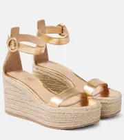[Gianvito Rossi] Gianvito Rossi Platform wedge sandals 90 AU 10.5 gold