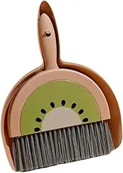 Ｓｉｍｈｏａ Dustpan and Brush Set for Kids, Housekeeping Tools for Learning and Play, Kiwi, as described