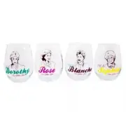 ABC Signature Golden Girls Stemless Wine Glasses Set of 4 Dorothy, Blanch,.....