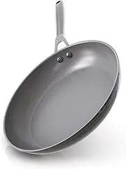 [Ninja] NeverStick Ceramic Pro 12" Fry Pan, Non-Stick Pan, PTFE Free, Ceramic Coated, Stainless Steel Handle, Stove to Oven Safe to 660°F, All Stovetops & Induction Compatible, Black, CW30030BK