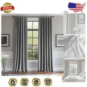 Extra Long Thermal Insulated Velvet Drapes - Light Reducing Luxury Panel Set