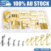 120pcs Picture Hangers Hooks Heavy Duty Photo Frame Hanging Kit With Nails Home