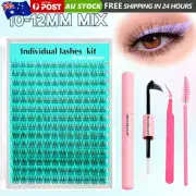 168Pcs Individual Lash Clusters Kit Curl 10-12Mm Natural Eyelash Extension AU