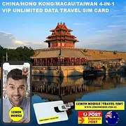 7-15 Days China/Hong Kong/Macau/Taiwan All-in-1 Travel SIM Card | Premium Unlimited Data - no Speed Cap! | Automatically Bypass Internet Censorship in China (China+Hong Kong+Macau 7 Days)