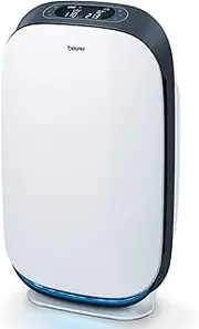 [Beurer] LR500 App-Controlled Air Purifier, 3-stage Filtering System & UV Light Function, with 4 Fan Speeds & Quiet Night Mode, Suitable for Rooms 34 m² - 106 m², Temperature and Humidity Display