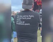 i'm too old to fight Joke Stupid White Elephant Gift Shirt [PRINT ON BACK]