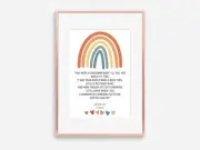 Nursery/Baby/Newborn Lockdown Baby Rainbow Poem Unique Keepsake Gift Wall Print