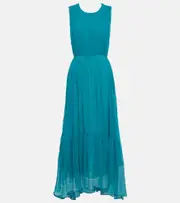 [Ulla Johnson] Ulla Johnson Sarai silk chiffon midi dress AU 18 green