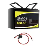 Power Bolt 12V 100Ah Lithium Battery 8AWG Battery Cables with M8 Lug 1m 25A Fuse