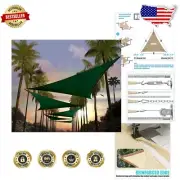 6' Green Triangle Sun Shade Sail with 95% UV Blockage & Easy Installation