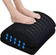 Adjustable Foot Rest Under Desk,Large Premium Memory Soft Foam Footrest for Gaming,Detachable Foot Stool Ergonomic Foot Cushion for Office, Gaming & Home,Desk Foot Rest for Back, Lumbar,Knee Pain (Black, 45cm×30cm×15cm)