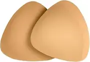 [BRELESE] Double Sticky Push-up Bra Inserts | Self-Adhesive | Both-Sides Sticky | Reusable Sticky Breast Pads for Bikini Top | Sports Bra | Wedding Dress Bra | Extra Boost Bra, Nude, C