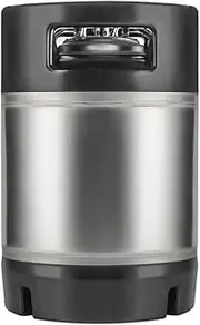TMCRAFT New 1.75 Gallon Ball Lock Keg, Stainless Steel Beer Keg with Dual Rubber Handle for Home Brew