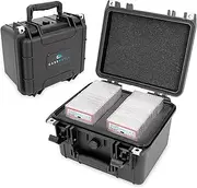 CASEMATIX Graded Card Storage Box Case Compatible with 40 BGS PSA Slab Sleeves Graded Sports Trading Cards or 150+ Top Loader Cards, Waterproof Graded Sports Card Case and Trading Card Storage Box, Travel