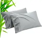Pillow Cases Queen Size 2 Pack, Bamboo Rayon Cooling Pillowcases with Envelope C
