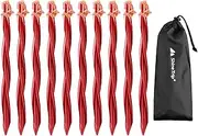 TRIWONDER Tent Stakes Heavy Duty Metal Ground Pegs Camping Stake Tarp Anchors Tent Spikes Aluminum Outdoor Sand Garden Camping Accessories for Beach